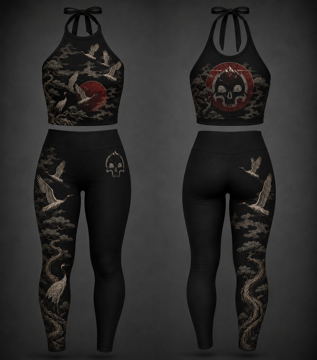 Whisper Crane Halter & Leggings