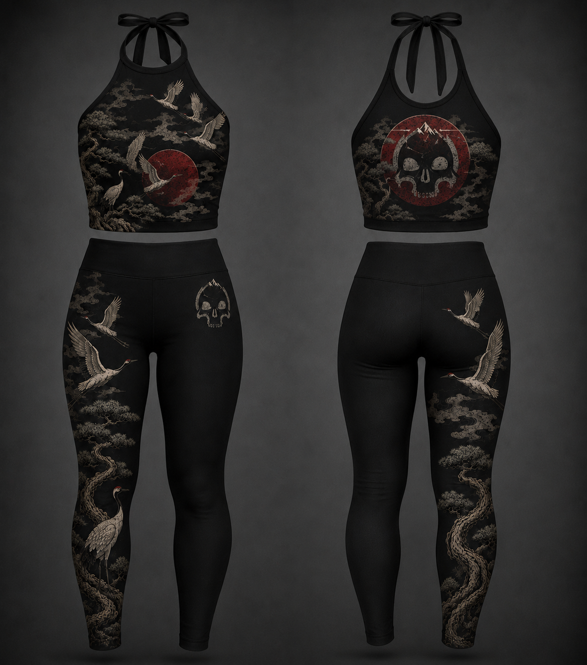 Whisper Crane Halter & Leggings