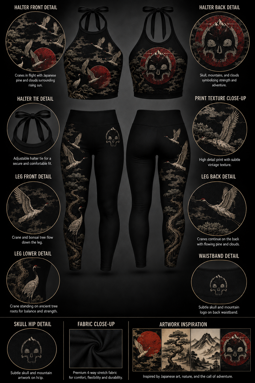 Whisper Crane Halter & Leggings